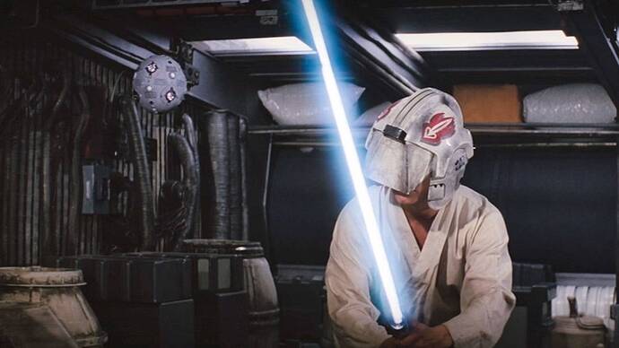 Luke-Skywalker-and-Training-Droid-in-A-New-Hope