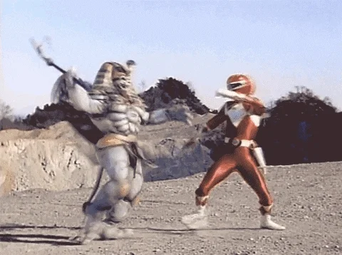 fight duel GIF by Power Rangers