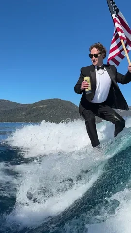 Wake Surfing 4Th Of July GIF
